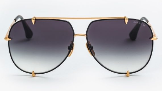 نظارة شمس تالون - ساتان أسود/ذهبي